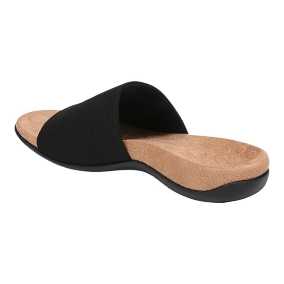 Vionic Newest Black Slide Comfy Sandals Arch Support Flats - Picture 4 of 16